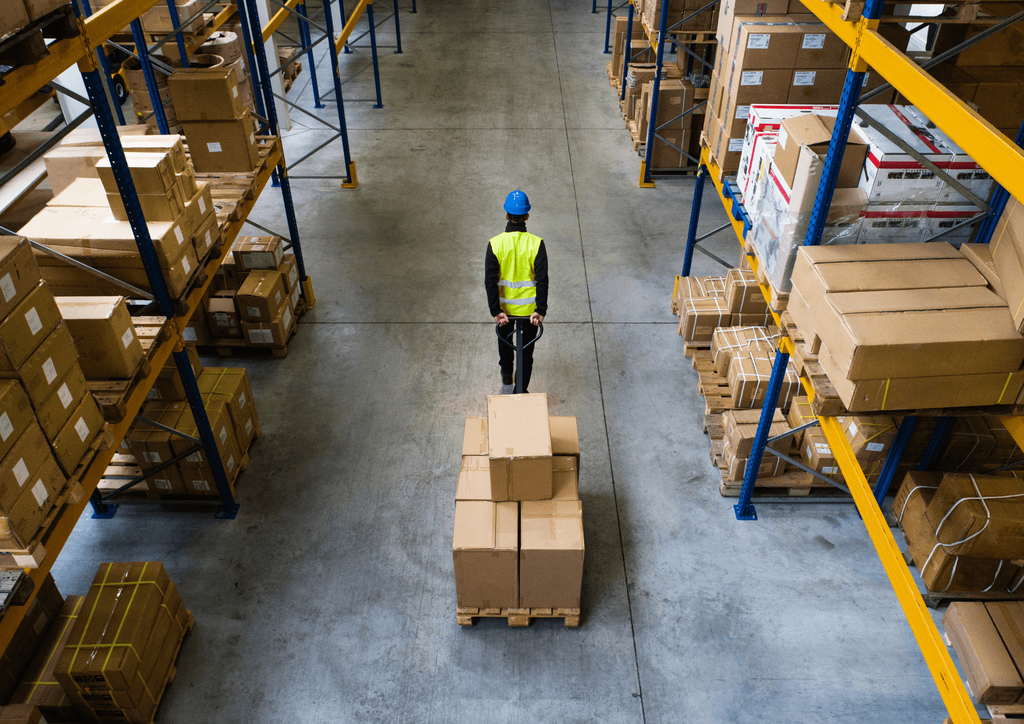 Material status tracked alongside production, with orders waiting on stock flagged as their own “awaiting materials” state.